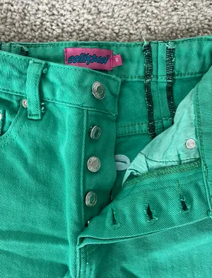 Edikted Green Straight Leg Pants thumbnail 3