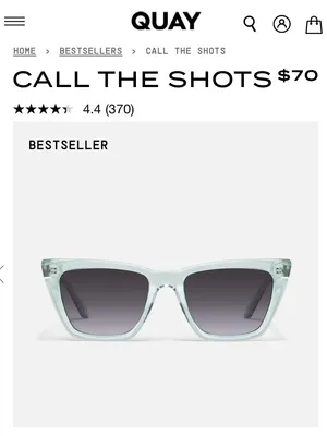 QUAY CALL THE SHOTS NO-NS-2560 tortoise Frame Smoke Lenses Sunglasses New in bag thumbnail 2