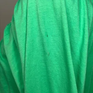 RXB Embroidered Cotton Shirt Flowy Boho Green Medium M 3/4 Quarter Sleeve NWT thumbnail 9