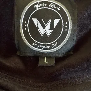 White Mark Velour Zip Up Hoodie Size L Black thumbnail 2