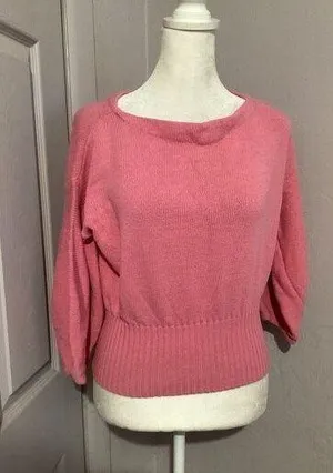 Knitted & Knotted Light Pink Knit Half Sleeve Blouse XS thumbnail 1