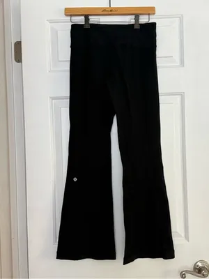 Lululemon Reversible Groove Pant *Full-On Luon in Black Raspberry Macro Strip thumbnail 4