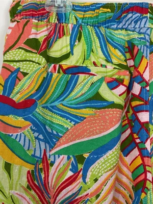 C&C California Tropical Palm Print Linen Shorts Womens Size Large thumbnail 4