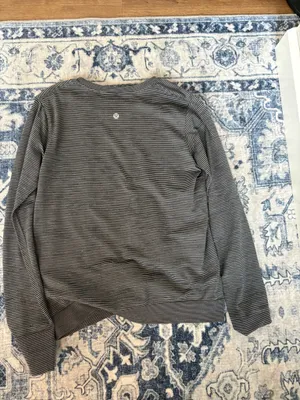 Lululemon Swiftly Relaxed Long Sleeve Shirt- Chroma Striped Black thumbnail 2