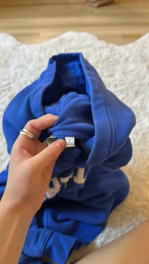 Aritzia Jazz Blue sweatfleece hoodie size small thumbnail 5