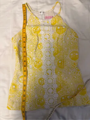 Lilly Pulitzer Yellow and White Top thumbnail 6
