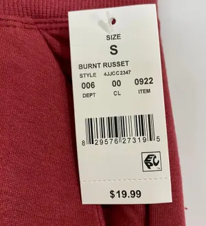 Women’s Casual Drawstring Joggers Coke Rainbow Print Logo Maroon NWT thumbnail 8