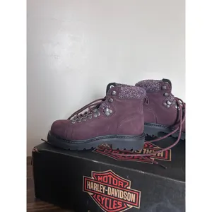 Harley-Davidson Akers Burgundy Leather Hiking‎ Boots D84550 Womens Size 5 Boxed thumbnail 6