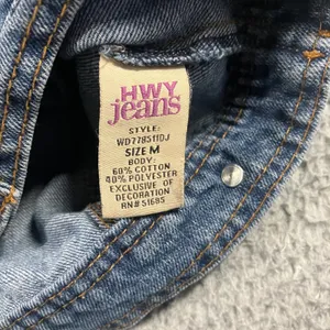 Highway Jeans Denim Jacket Women M Medium Wash Distressed‎ Ripped Trucker thumbnail 9