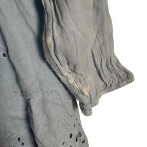 Area Stars Eyelet Trim Light Blue Long Sleeve Square Neck Dress Size Medium thumbnail 13