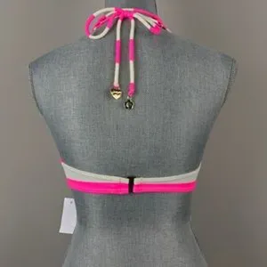 Juicy Couture Pink Striped Halter Bikini Top, $76 SMALL thumbnail 4