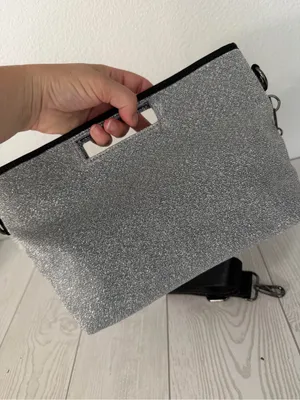 Kipling NEW Stevie Going Out Shimmer Silver Crossbody Clutch Bag thumbnail 6