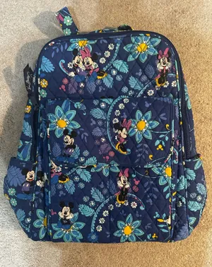 Retired Vera Bradley Disney Parks Mickey and Minnie Paisley Backpack thumbnail 1