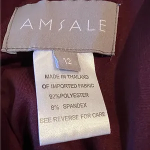 Amsale COLBY Crimson Formal Gown 10/12 Prom Dress Bridesmaid Romantic NWT R-$268 thumbnail 8