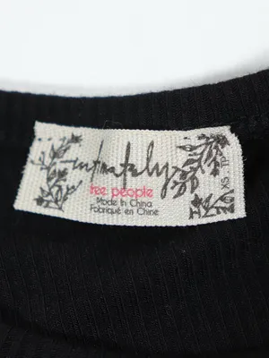 NWOT Free People Intimately Black Tank Size XS thumbnail 2