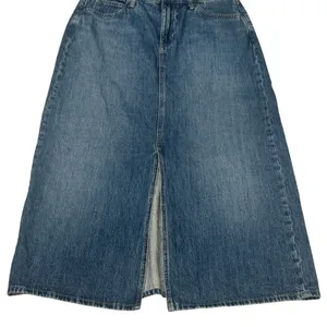 NEW Uniqlo Long A-Line Denim Skirt Cottagcore Fall Holiday Pumpkin Patch Size 6‎ thumbnail 4