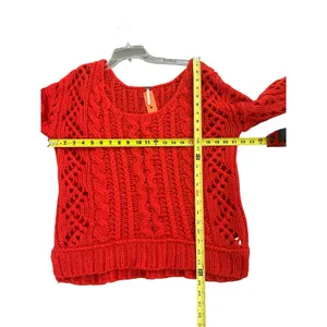 Free People "Wildfire" cable knit sweater size medium thumbnail 6