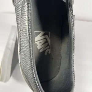 Vans Classic Slip-On Metallic Silver Snake Skin Pebble Texture Women's Size 7.5 thumbnail 7