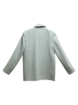 Abercrombie & Fitch Relaxed Suiting Blazer Mint Green Size M NWT Minimalist Cute thumbnail 11