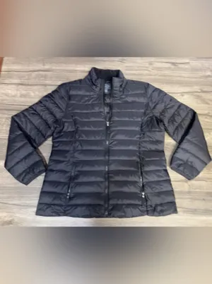St. John’s Bay Women’s Black Quilted Lightweight Puffer Jacket Size XL thumbnail 2