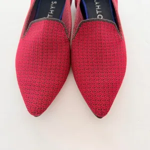 Rothy's The Point Loafer Scarlet Red Tweed Size 8.5 Flat Comfort RARE thumbnail 2