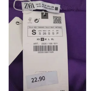 Zara Purple Mini Ruched Gathered Skirt Women's Small Night Out Chic‎ Party NWT thumbnail 8