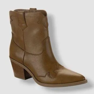 Sun and Stone Women's Tan Western Ankle Boot 7 thumbnail 1