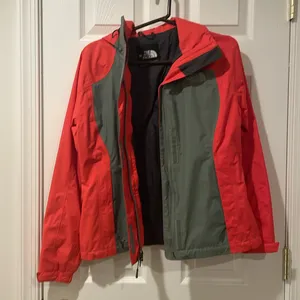 Red and grey North Face windbreaker jacket thumbnail 4