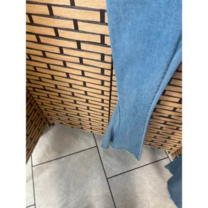 MuMu Blue Denim Flared Leg‎ Overalls Size Small thumbnail 7