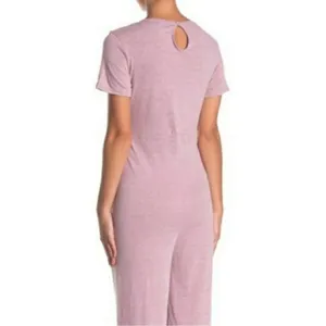 Alternative Women's Pink Tie Waist Jumpsuit Size M Casual Short Sleeve thumbnail 4