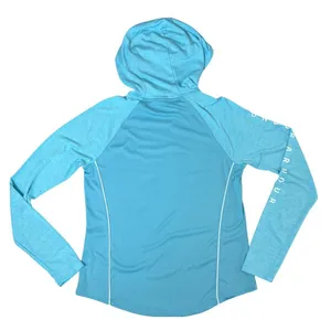 Under Armour Logo Velocity Heatgear Hooded Blue Pullover Top MEDIUM Sportswear‎ thumbnail 10