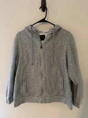 FIGS On-Shift Full Zip Hoodie Heather Gray Women’s L thumbnail 3