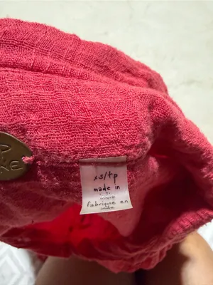 Free people FP one Red Button-Front Textured daydream Shirt XS thumbnail 6