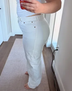 Abercrombie 90s Relaxed High-Rise Curve Love Jeans White thumbnail 3
