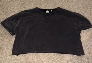 La Hearts Black Crop Top thumbnail 1