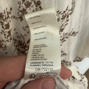 Free People Belezza Printed Babydoll Mini Dress Cream Scoop Neck Size Large thumbnail 6