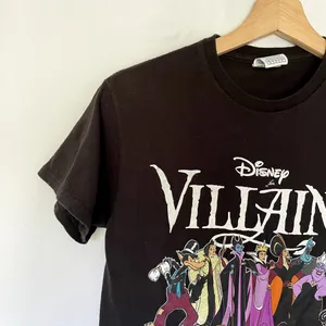 Disney Villians black‎ short sleeved shirt cotton women's size small basic top thumbnail 3