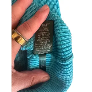 Lauren Ralph Lauren Knit Tank‎ Top Medium Sleeveless Sweater Blue Cotton thumbnail 6