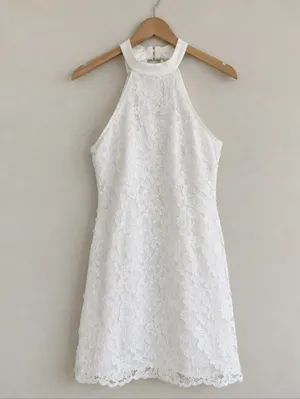 NWT Ivy + Blu White Floral Dress 12 thumbnail 3