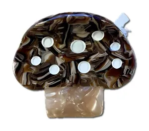 Alice Brown Small 2in Mushroom Claw Clip Perfect Fall Transition Item or Gift! thumbnail 1