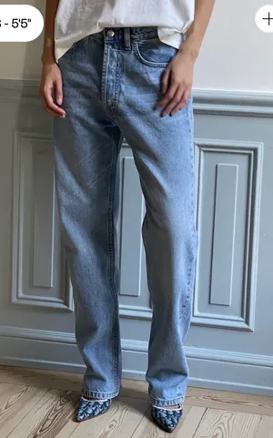 Djerf Avenue Jeans Straight Mid Blue thumbnail 5