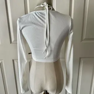 Cider  White Ribbed Crop Top thumbnail 7