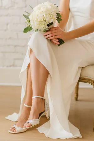 Badgley Mischka Gillian embellished jeweled sandals bridal thumbnail 2