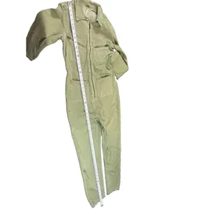 Free People M Army Green Utility Jumpsuit Boiler Suit Coverall Zip Front thumbnail 9