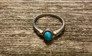 Charming Charlie ‼️Silver Ring with Teal Stone ~ Size 5‼️ thumbnail 1