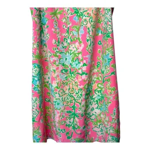 Lilly Pulitzer Silk Shift Dress Womens‎ XS Pink Floral T-Strap V-Neck Mini Silk thumbnail 9