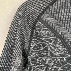 Lululemon Rest Less Pullover Gray Heathered‎ Black Seamless Long Sleeve M/L thumbnail 7