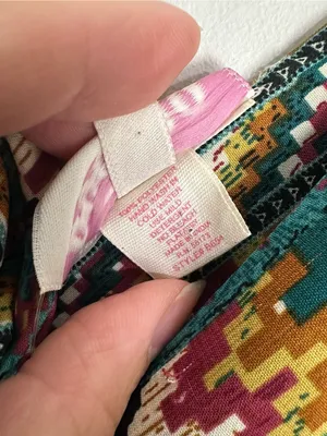 Boemo Ruffle Hem Mini Aztec Geometric Print Dress Flutter Sleeve Size Large NWT thumbnail 12