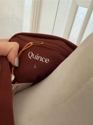 Quince Cotton Modal Relaxed Long Sleeve Tee Redwood Basic Fall NWT Size Large thumbnail 3