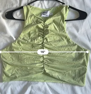 Princess Polly lime green festival Y2K crop top Size 12 #princesspolly #summer #LimeGreen #GoingOutTop #CroppedTank thumbnail 5